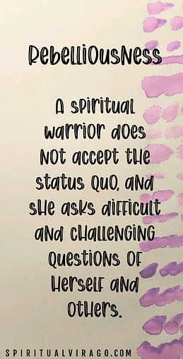 SpiritualVirago_com - Spiritual Warrior Rebelliousness Pin