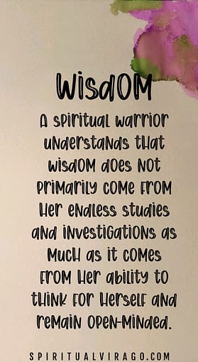 SpiritualVirago_com - Spiritual Warrior Wisdom Pin