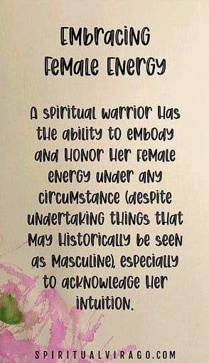 SpiritualVirago_com - Spiritual Warrior Female Energy Pin
