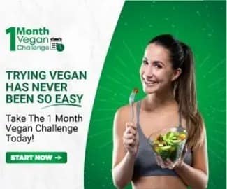One Month Vegan Challenge Ad