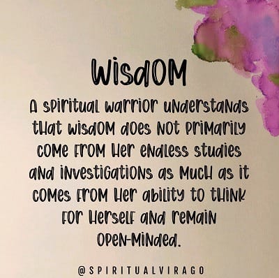 SpiritualVirago_com - Spiritual Warrior Wisdom Quote Square